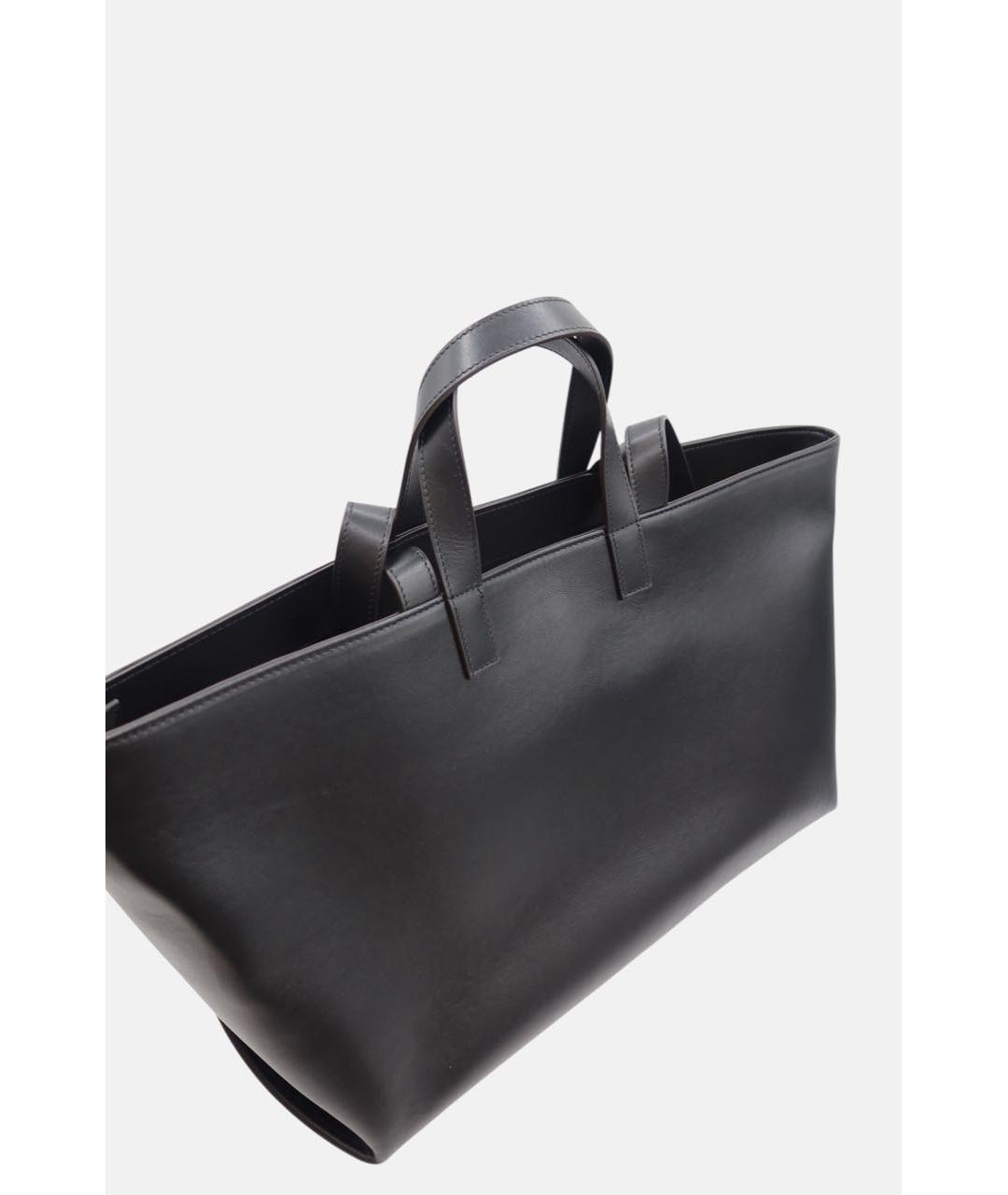 A.P.C. Черная кожаная сумка тоут, фото 4