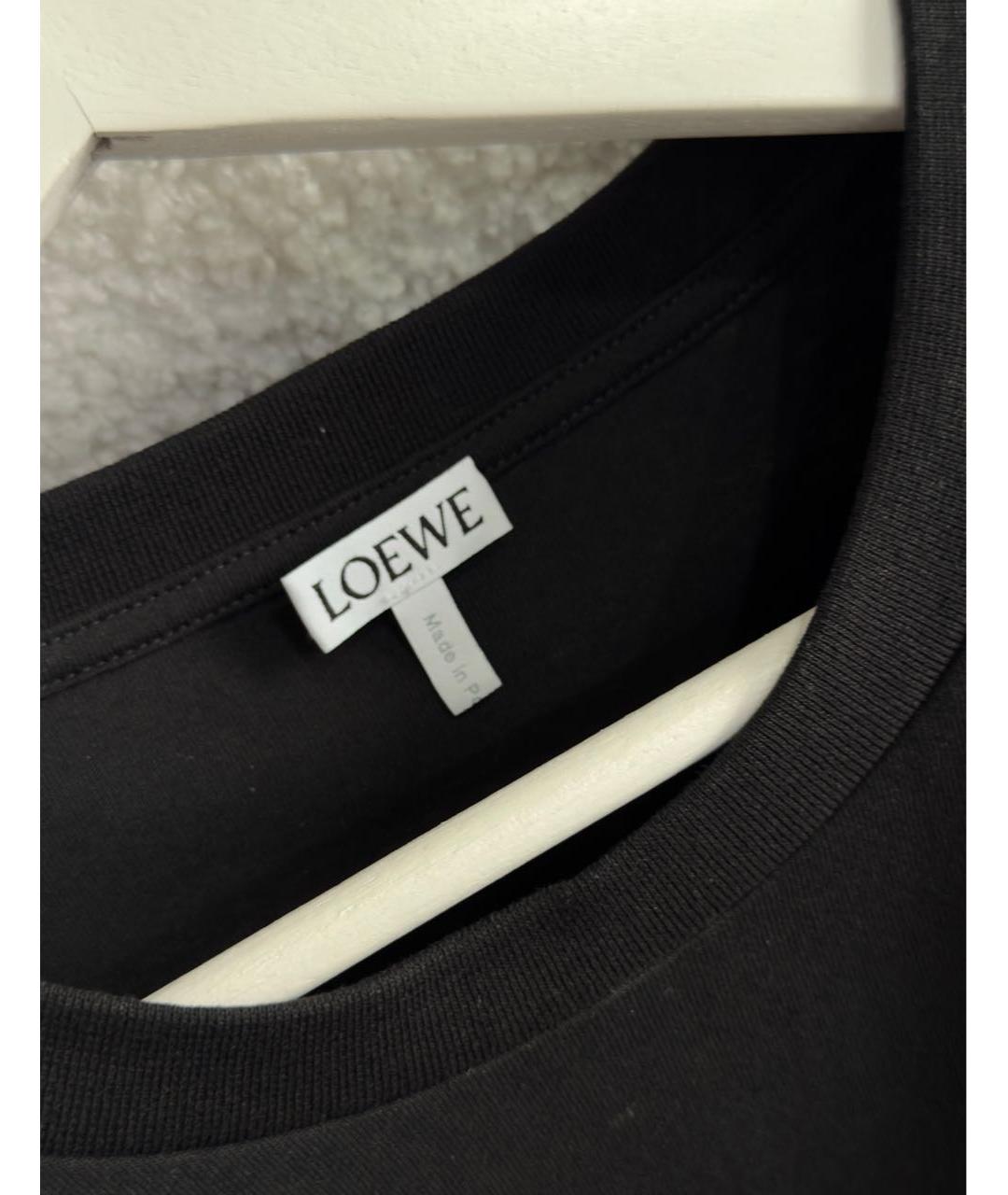 LOEWE Черная хлопковая футболка, фото 6