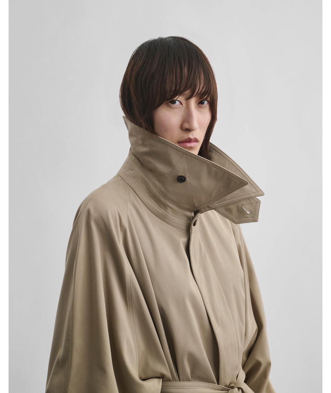 PHOEBE PHILO Бежевый хлопковый тренч/плащ, фото 4