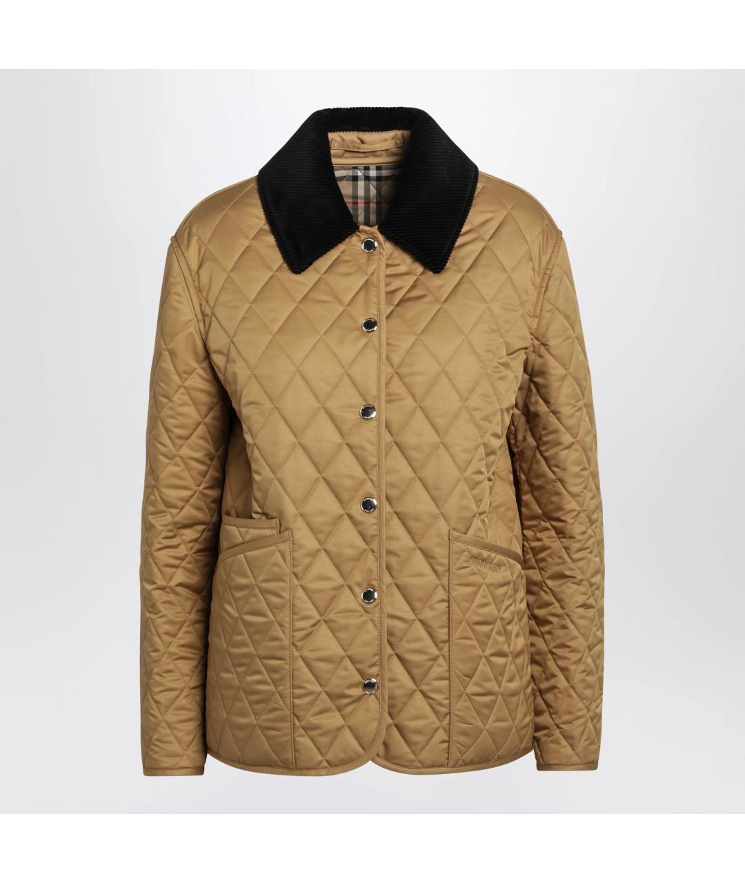 BURBERRY Коричневая полиэстеровая куртка, фото 3