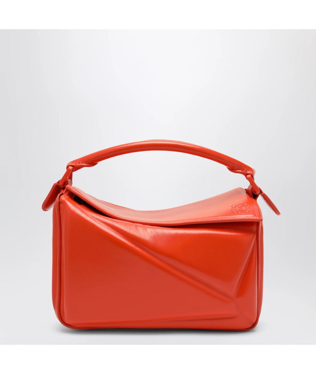 LOEWE Оранжевая кожаная сумка через плечо, фото 3
