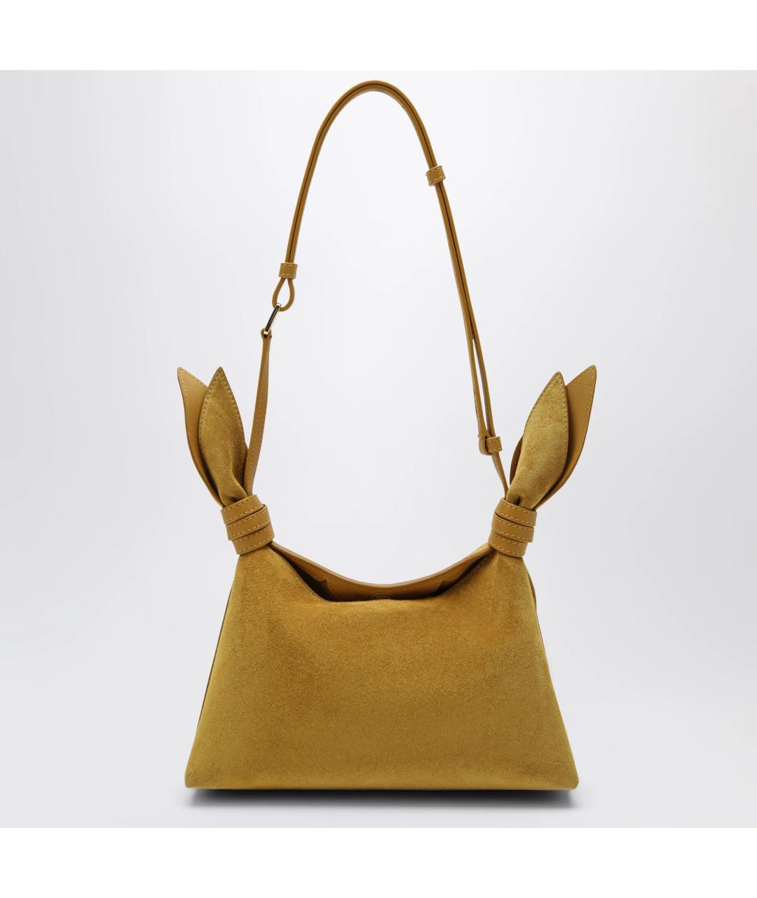 LOEWE Горчичная замшевая сумка через плечо, фото 2