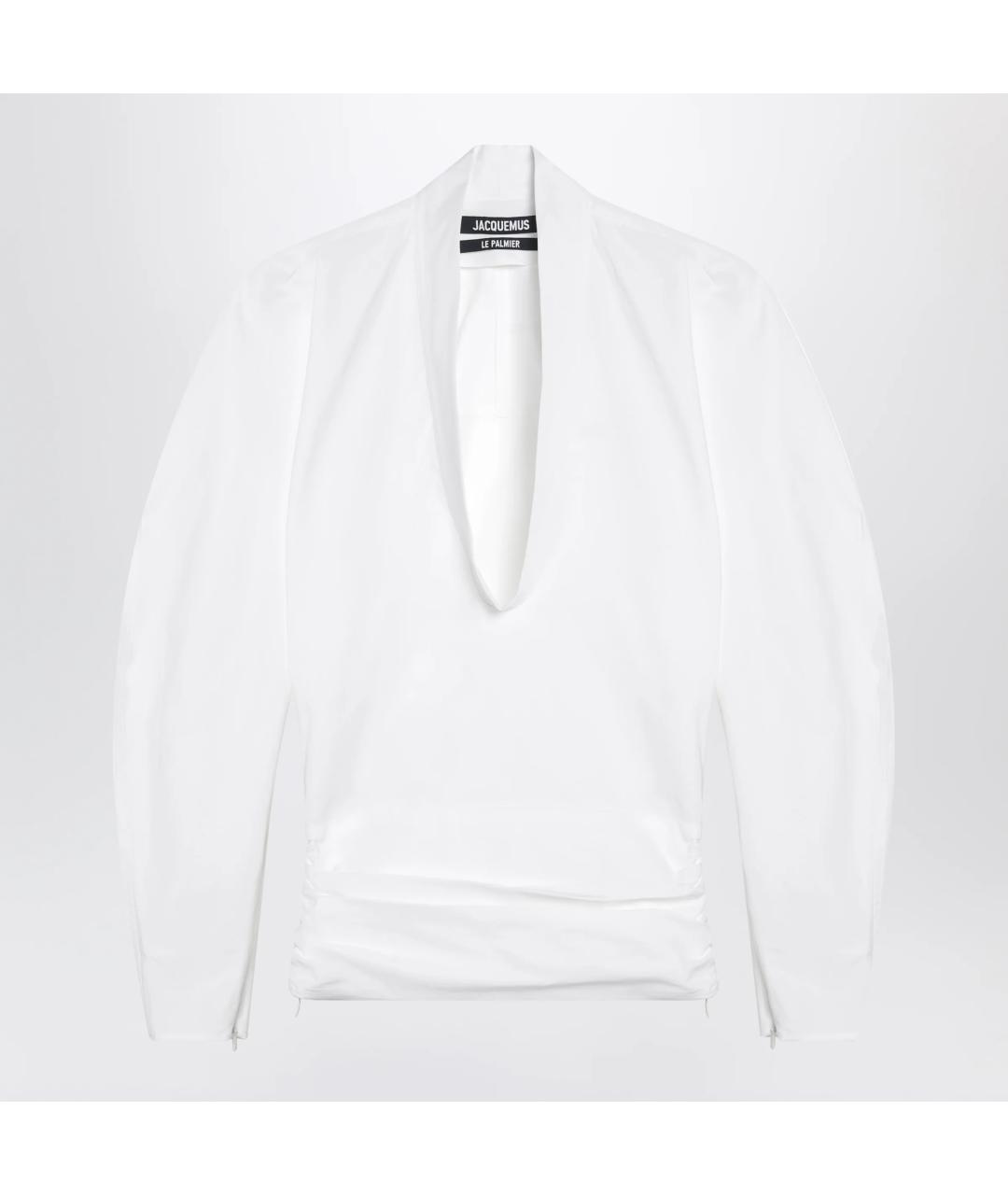 JACQUEMUS Белая хлопковая блузы, фото 3