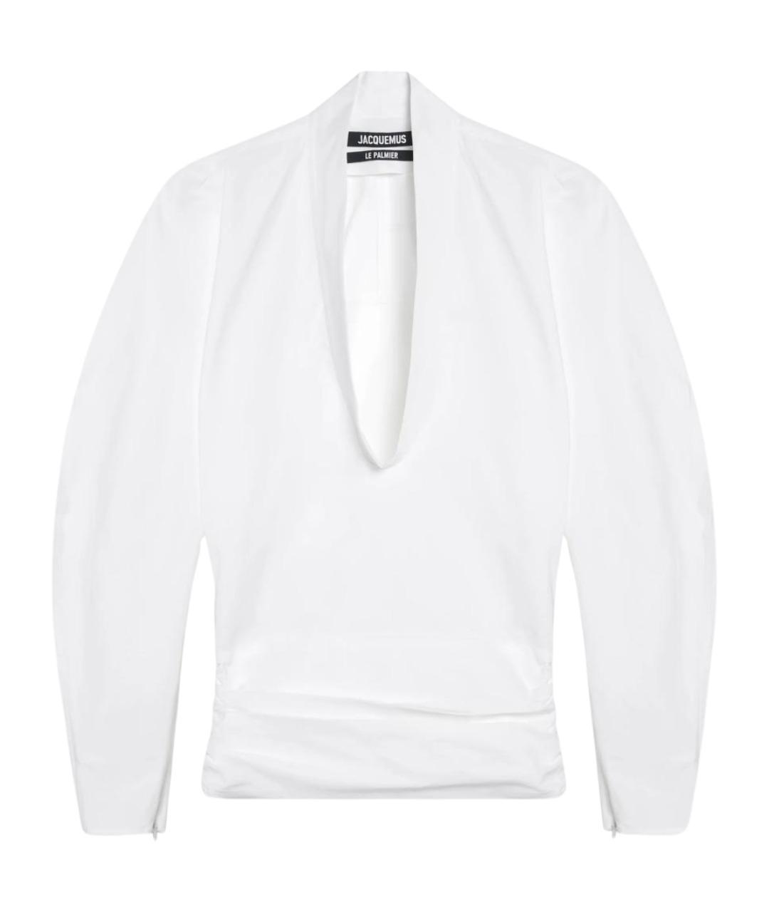 JACQUEMUS Белая хлопковая блузы, фото 1