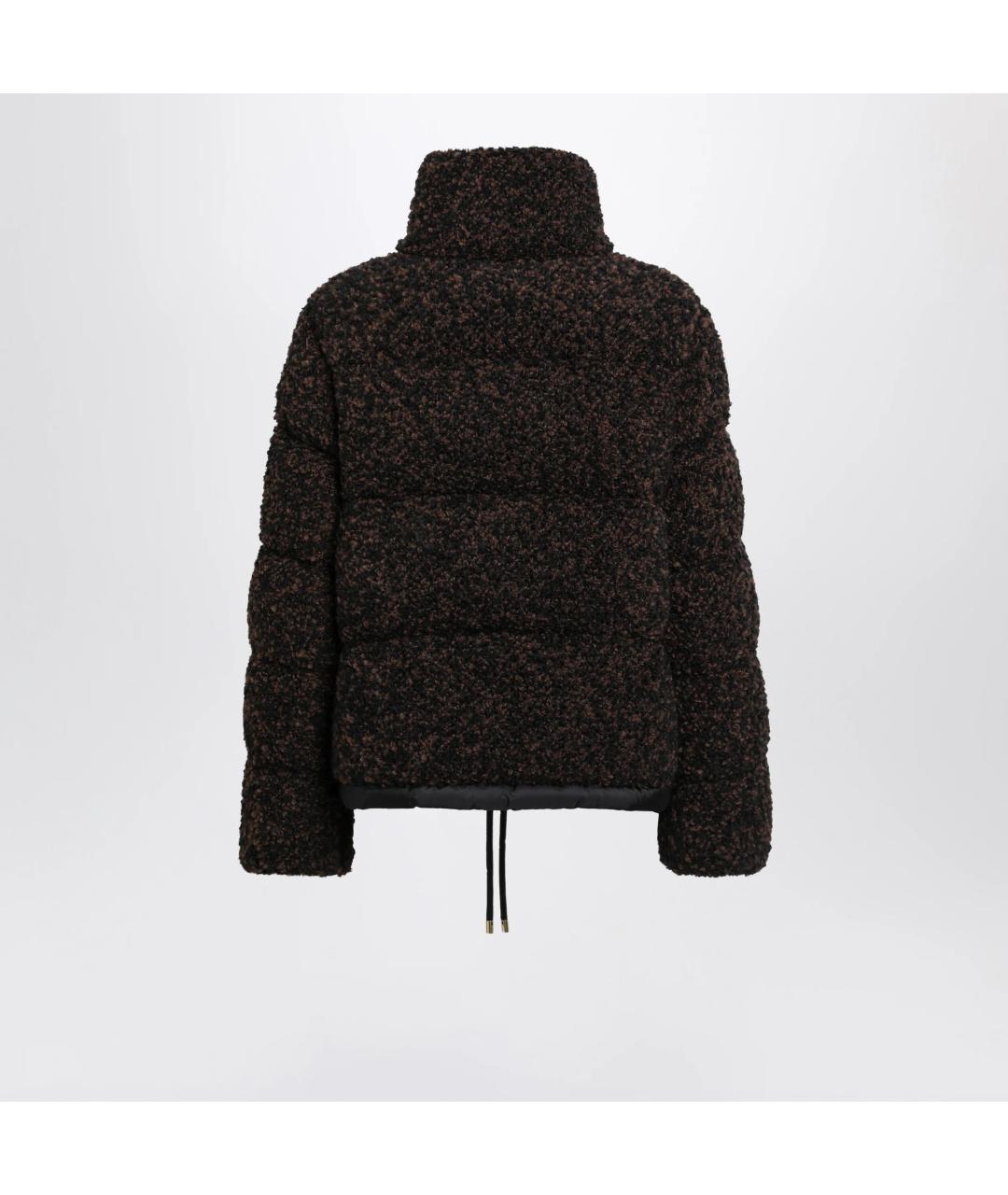 MONCLER Коричневый шерстяной пуховик, фото 2