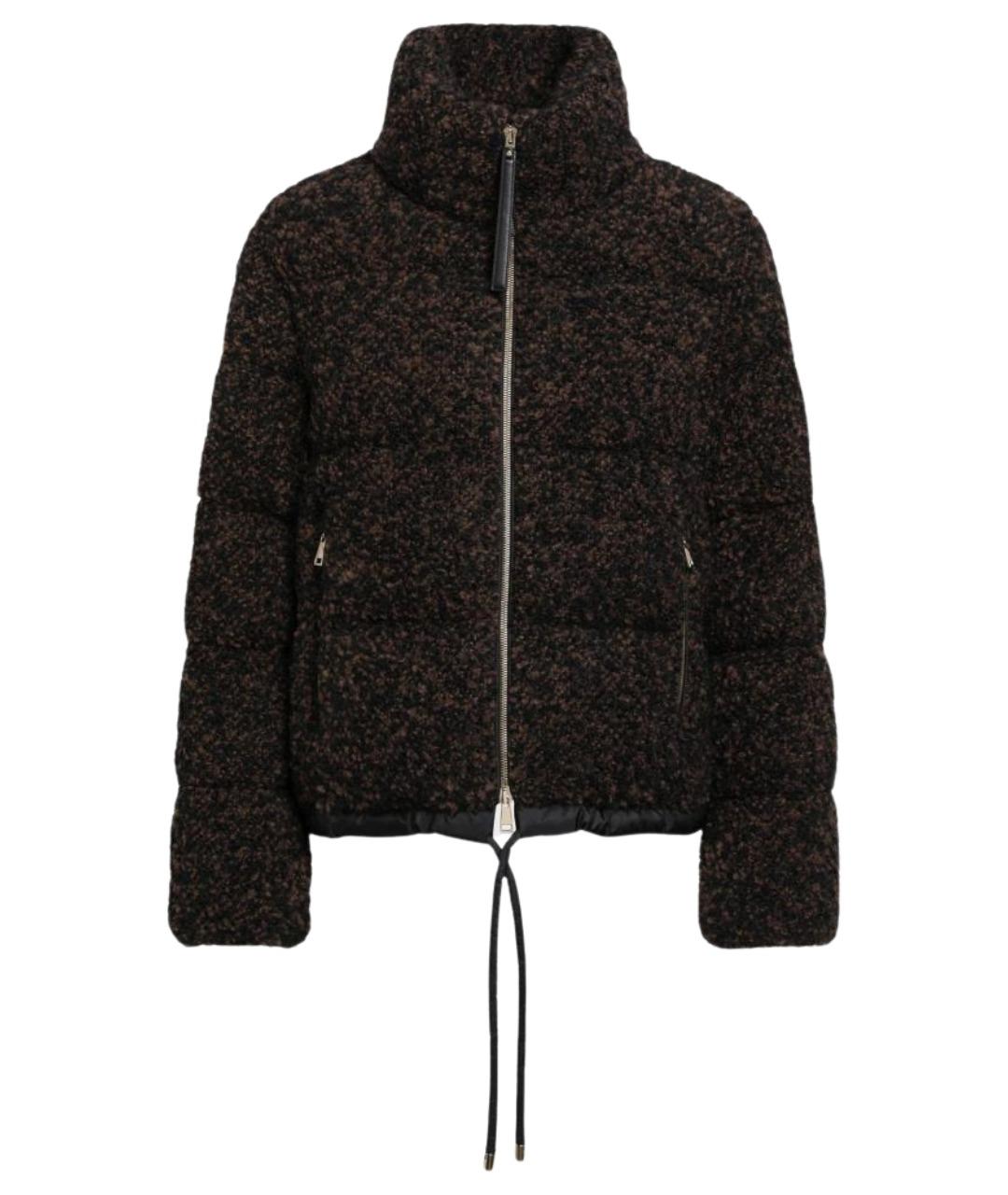 MONCLER Коричневый шерстяной пуховик, фото 1