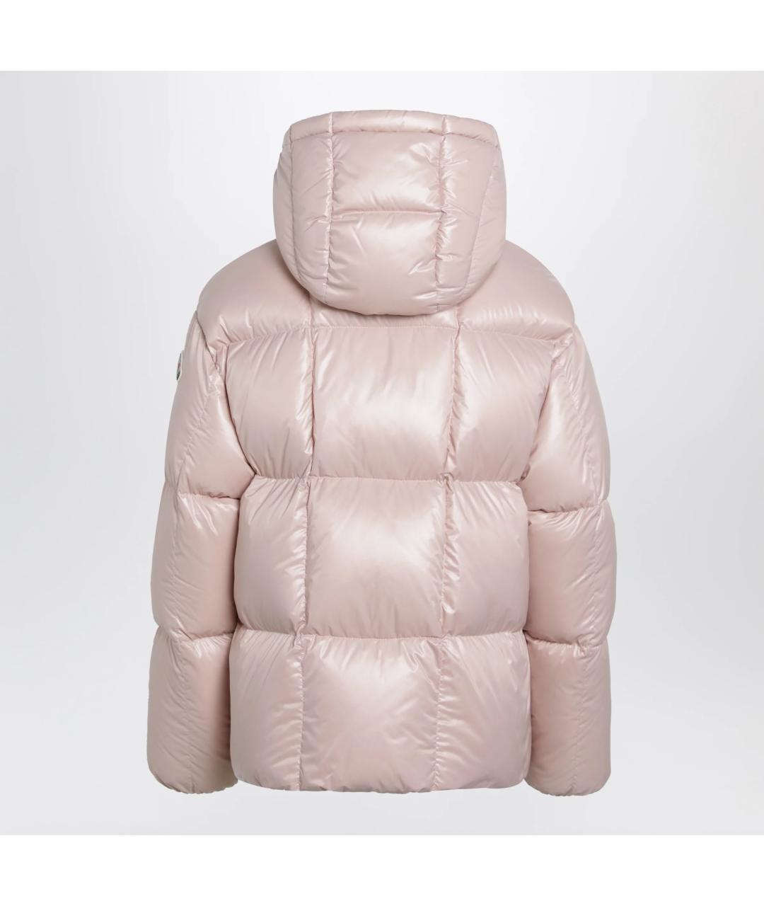MONCLER Розовый нейлоновый пуховик, фото 2