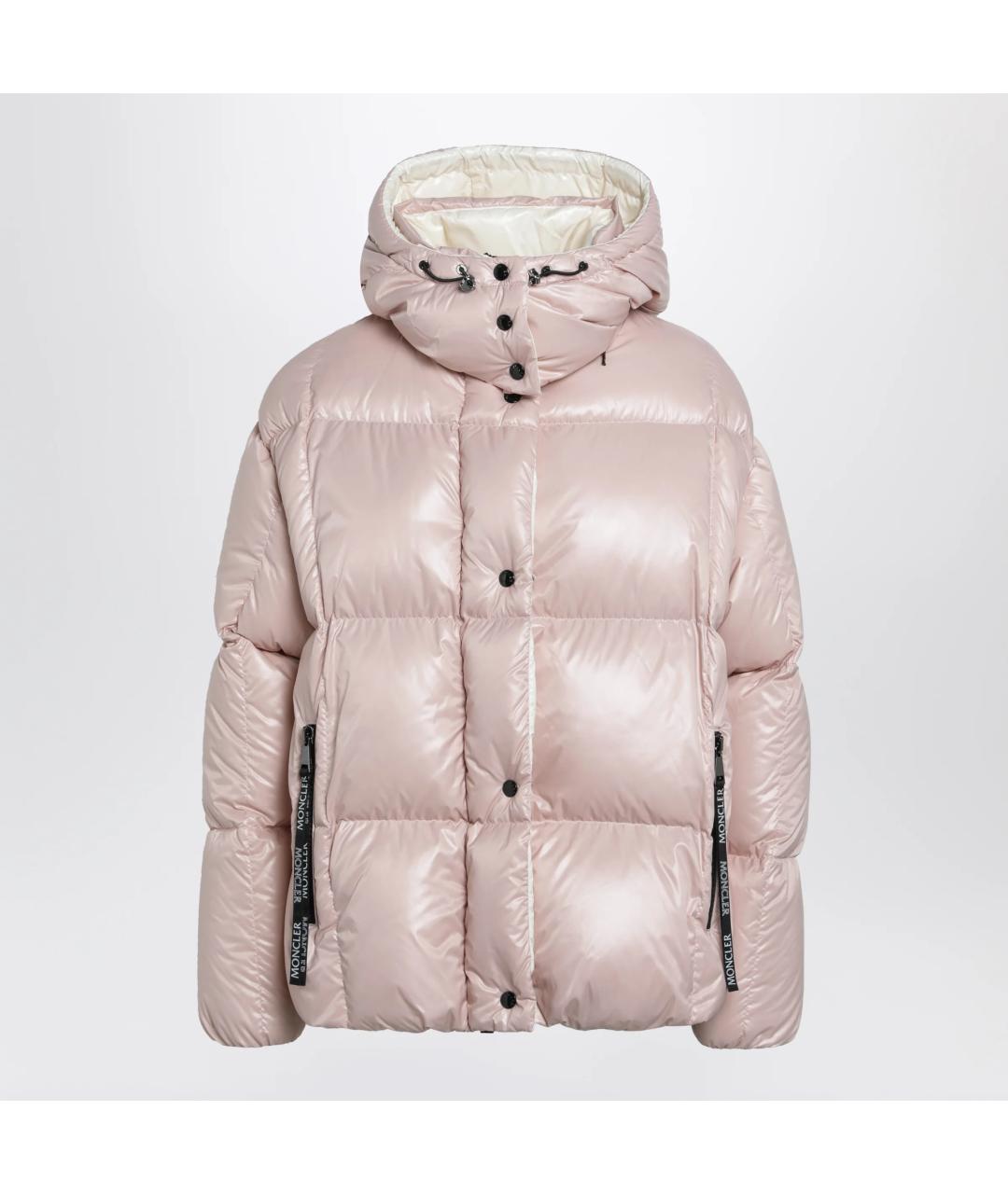 MONCLER Розовый нейлоновый пуховик, фото 3