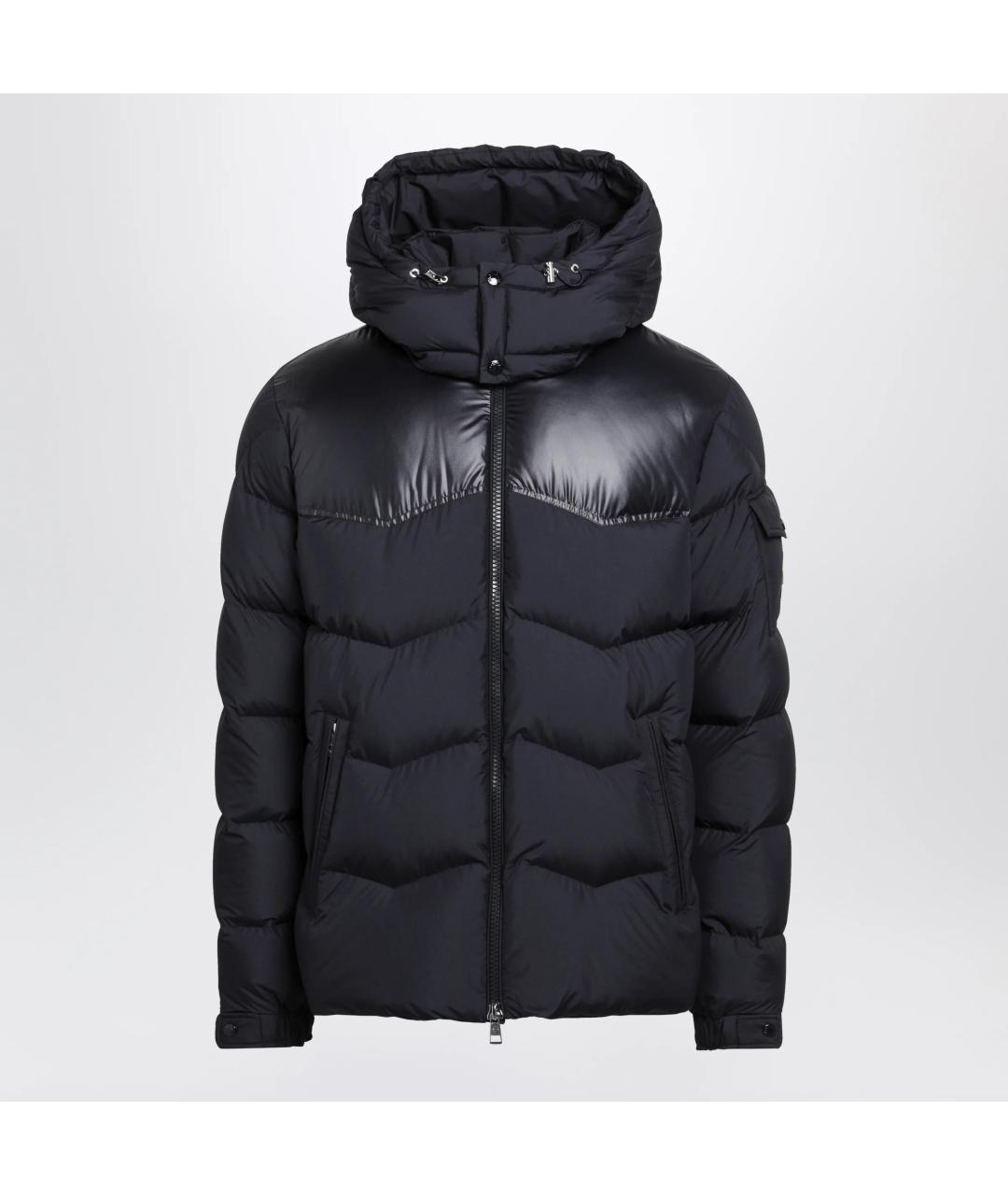 MONCLER Темно-синий полиэстеровый пуховик, фото 3