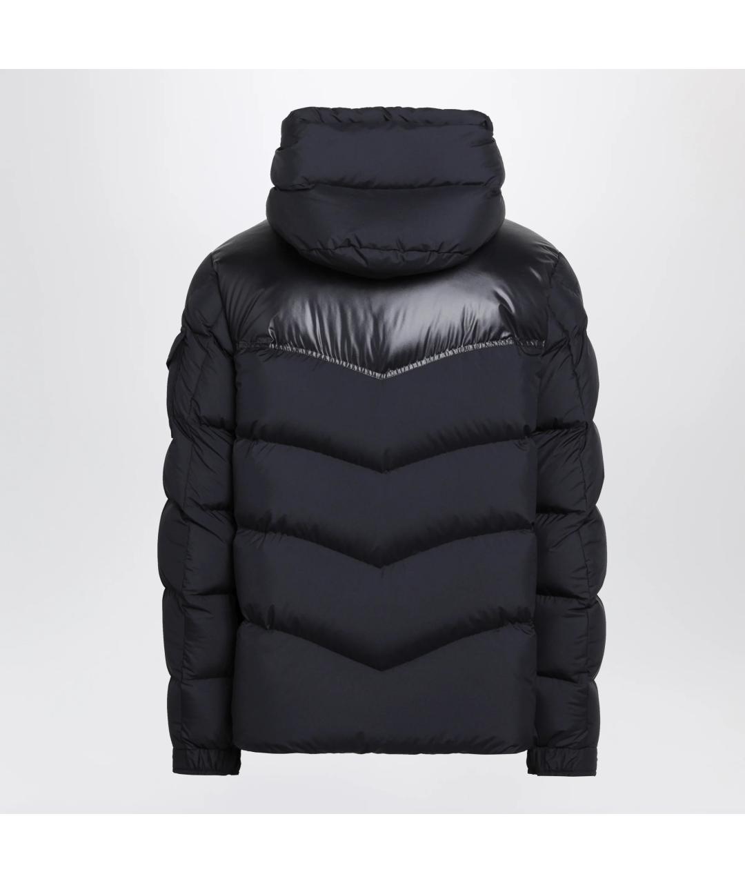 MONCLER Темно-синий полиэстеровый пуховик, фото 2