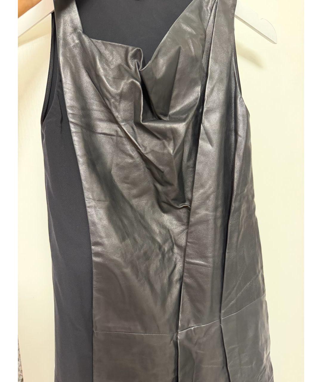 BALENCIAGA Черное кожаное платье, фото 4
