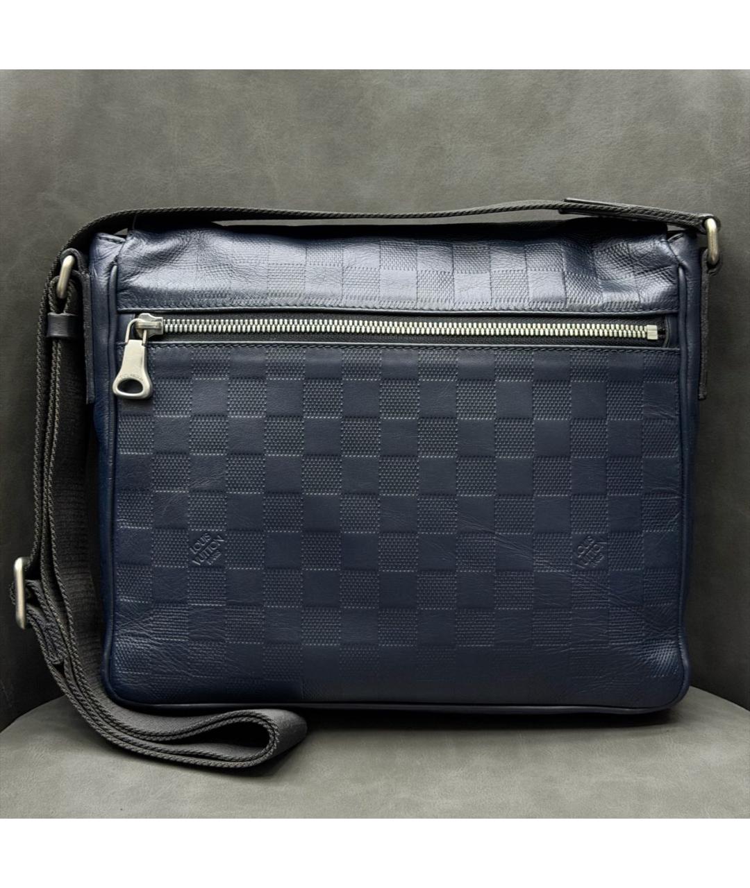 LOUIS VUITTON Синяя кожаная сумка на плечо, фото 2