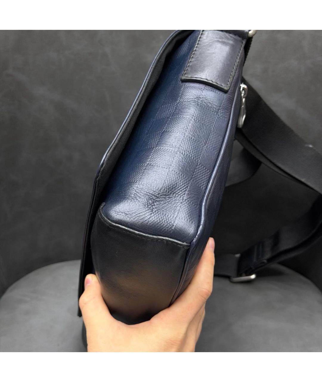 LOUIS VUITTON Синяя кожаная сумка на плечо, фото 5