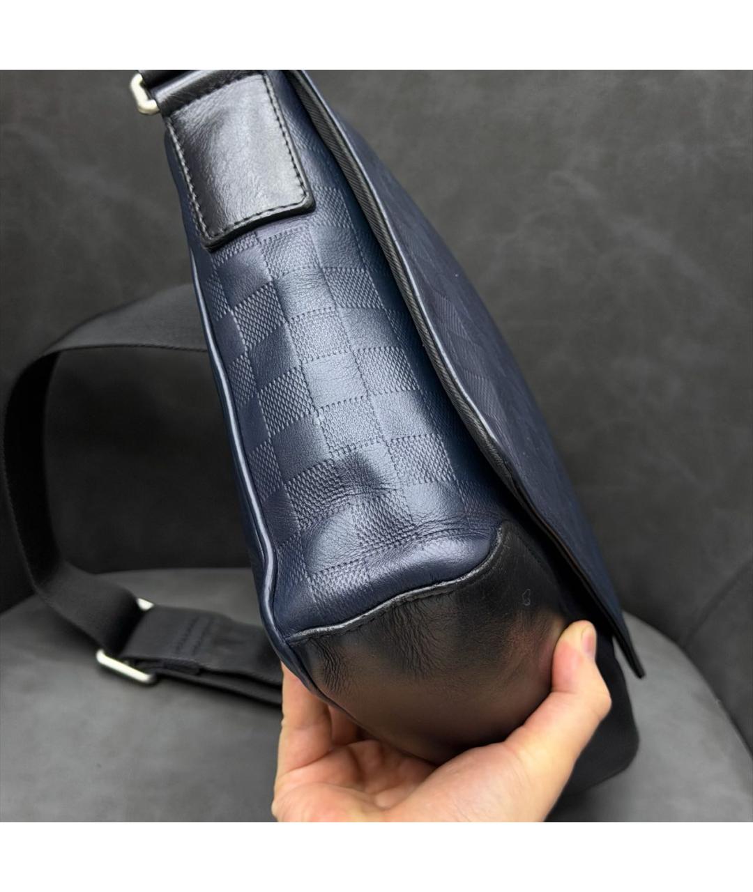 LOUIS VUITTON Синяя кожаная сумка на плечо, фото 4