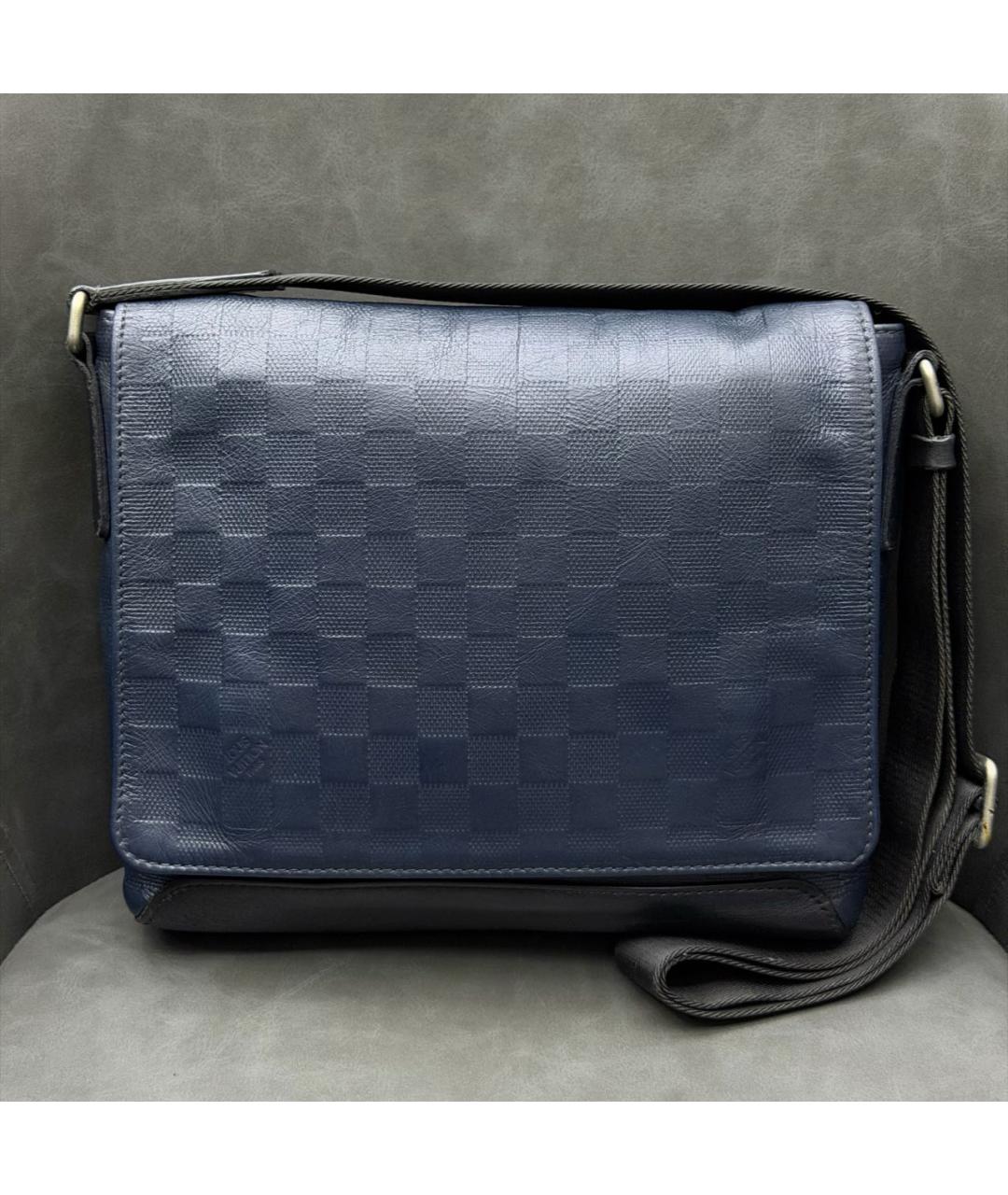 LOUIS VUITTON Синяя кожаная сумка на плечо, фото 7