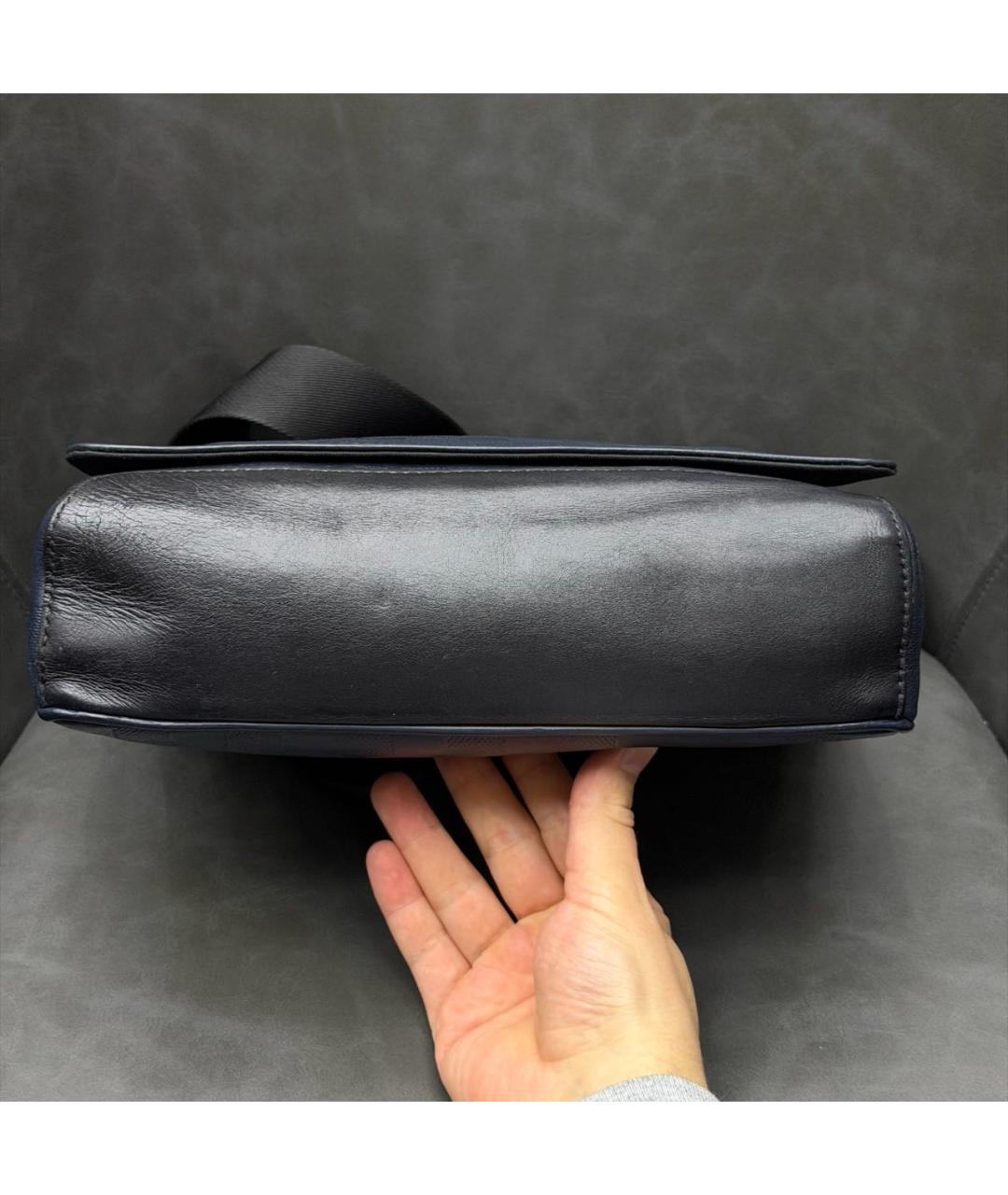 LOUIS VUITTON Синяя кожаная сумка на плечо, фото 3