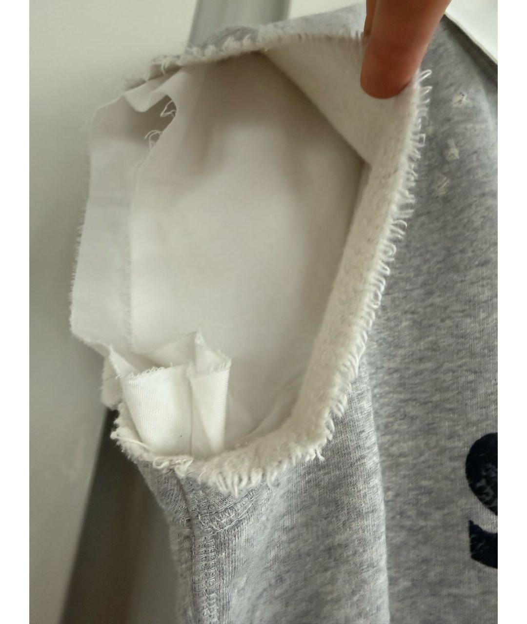ACNE STUDIOS Серая хлопковая футболка, фото 7
