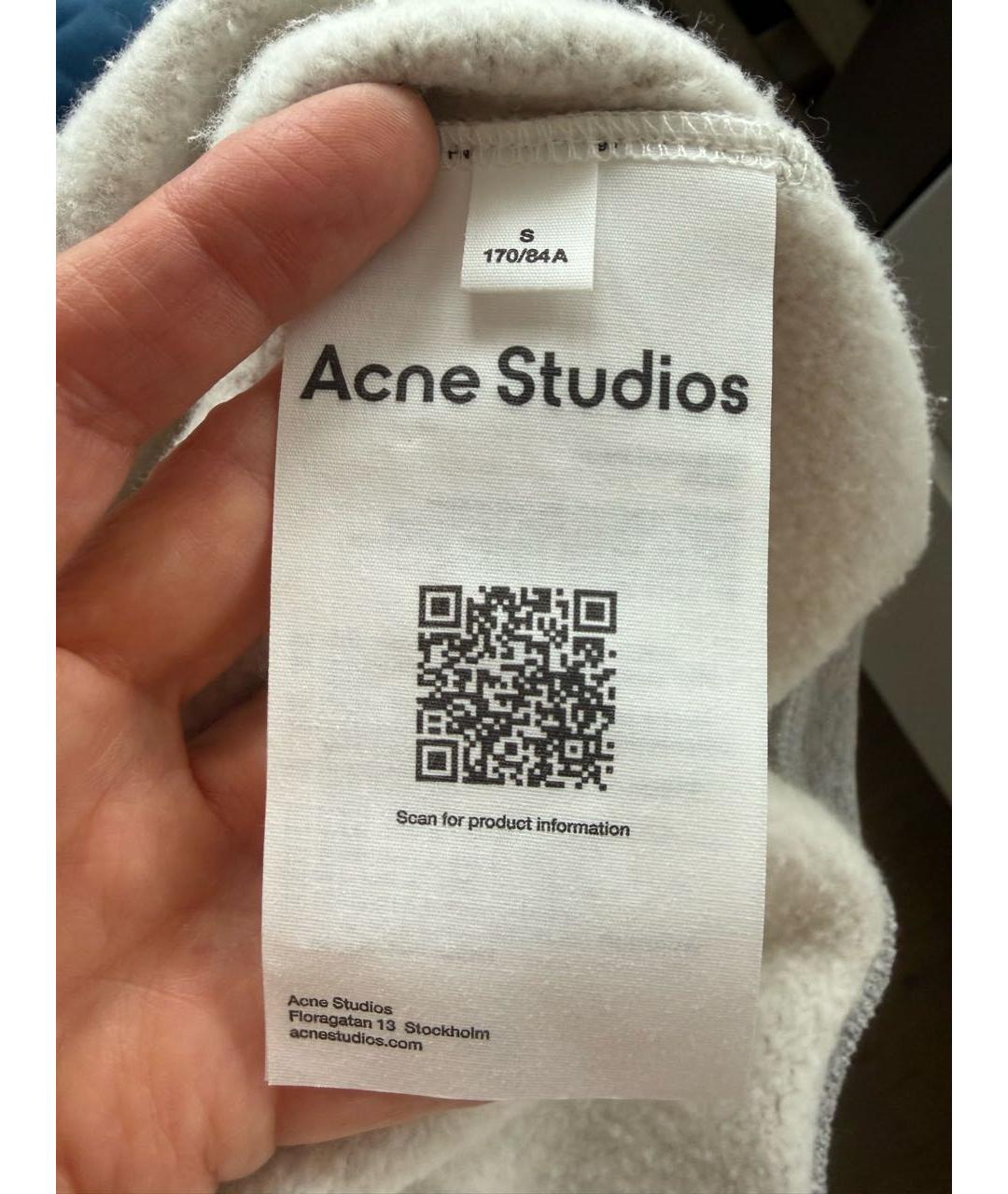 ACNE STUDIOS Серая хлопковая футболка, фото 5