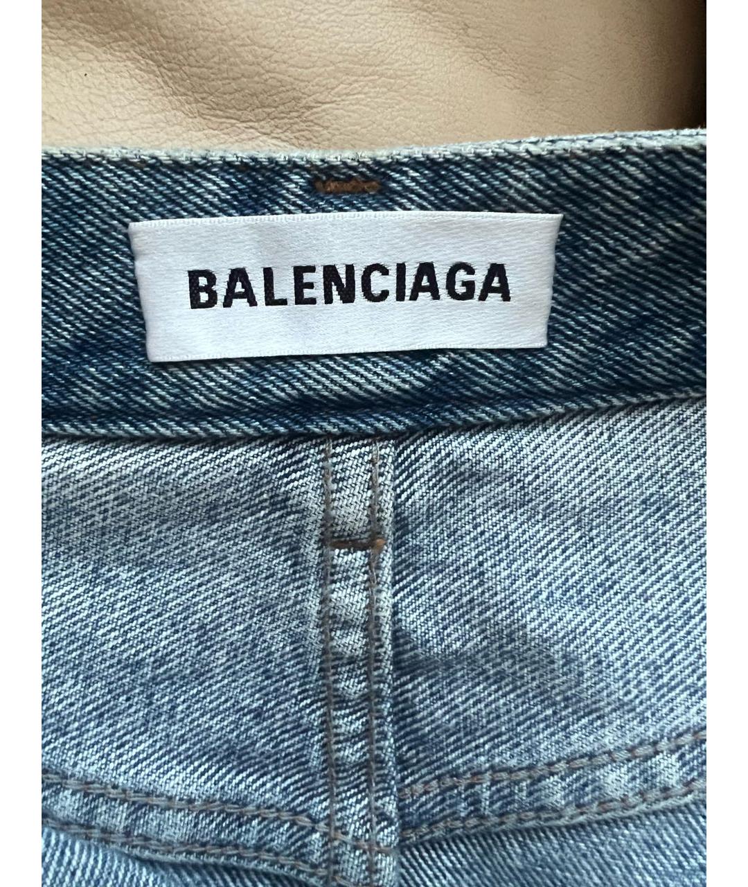 BALENCIAGA Синяя деним юбка миди, фото 6