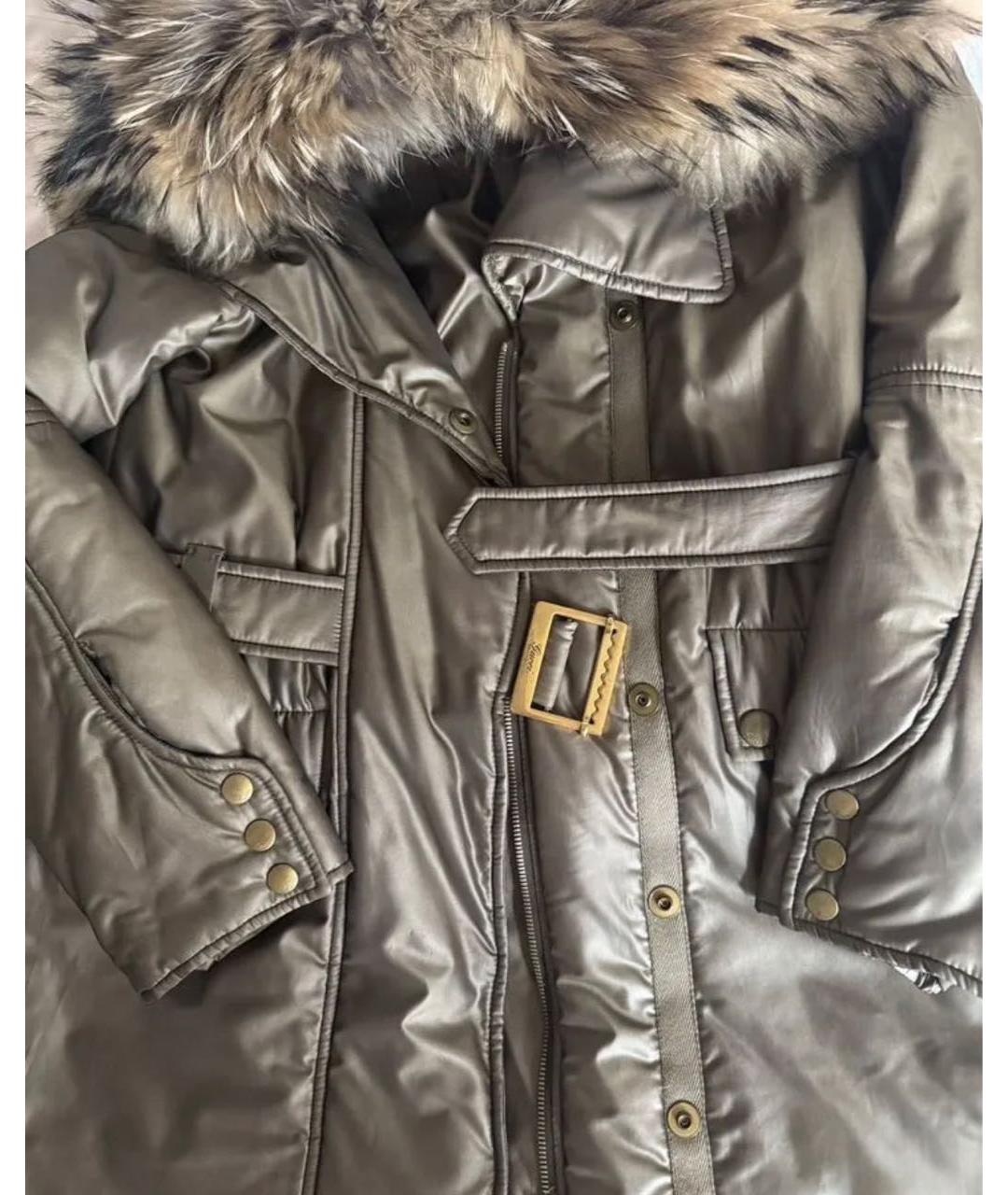 GUCCI Хаки полиэстеровое пальто, фото 4