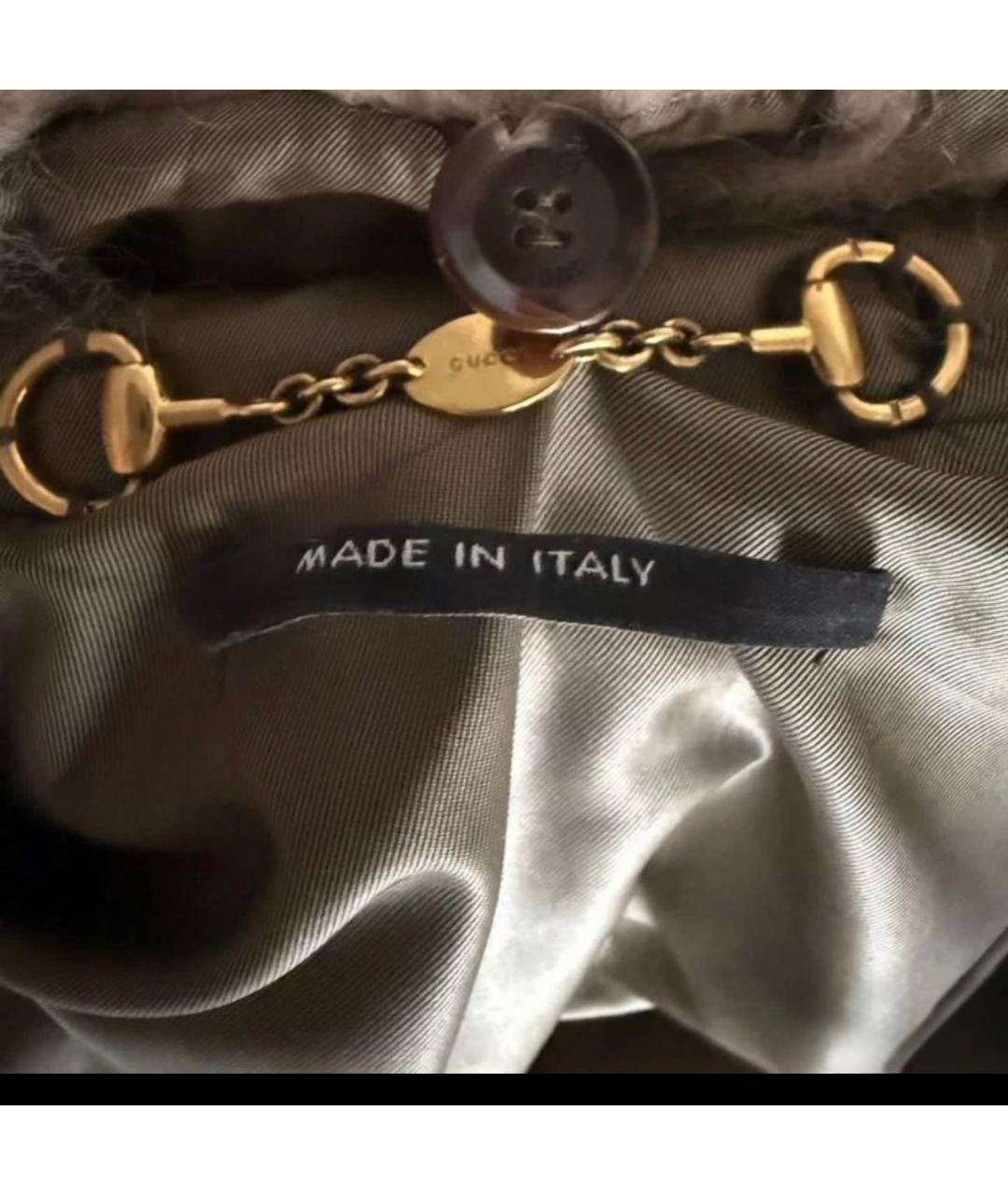 GUCCI Хаки полиэстеровое пальто, фото 3