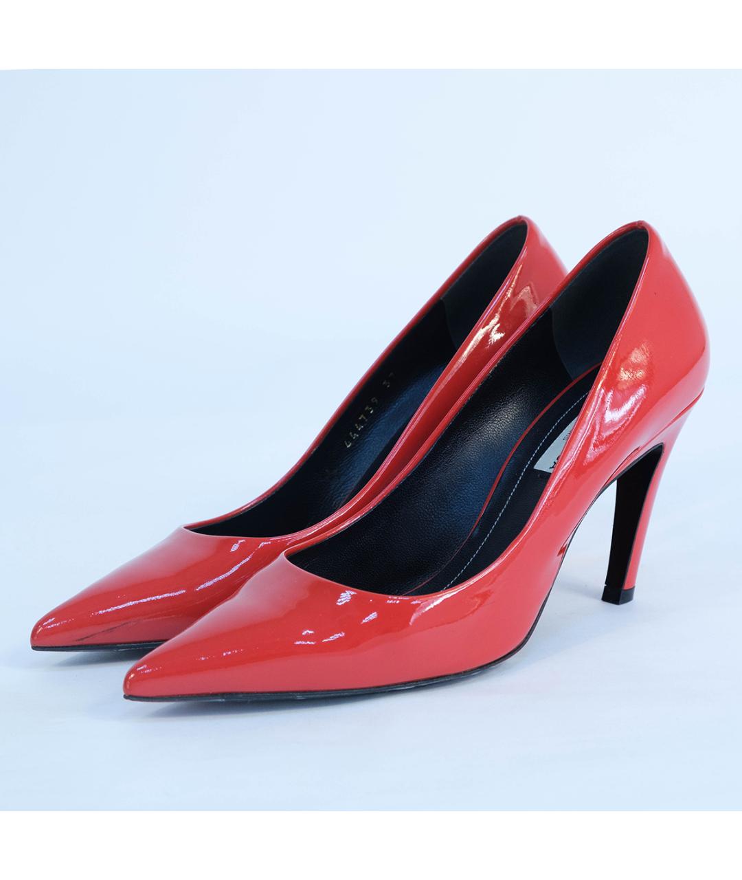 BALENCIAGA Красные туфли из лакированной кожи, фото 3