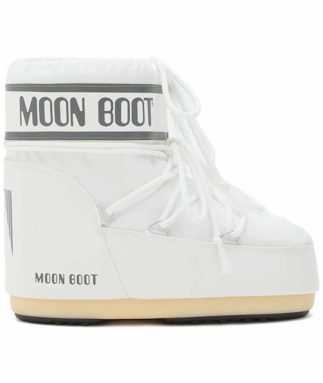 MOON BOOT Белые текстильные ботинки, фото 4