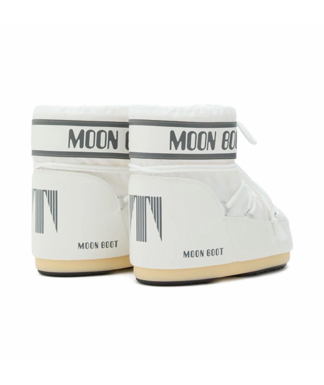 MOON BOOT Белые текстильные ботинки, фото 2