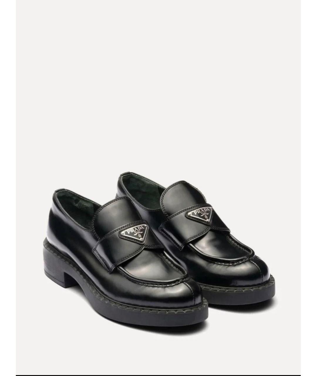 PRADA Черные кожаные лоферы, фото 5