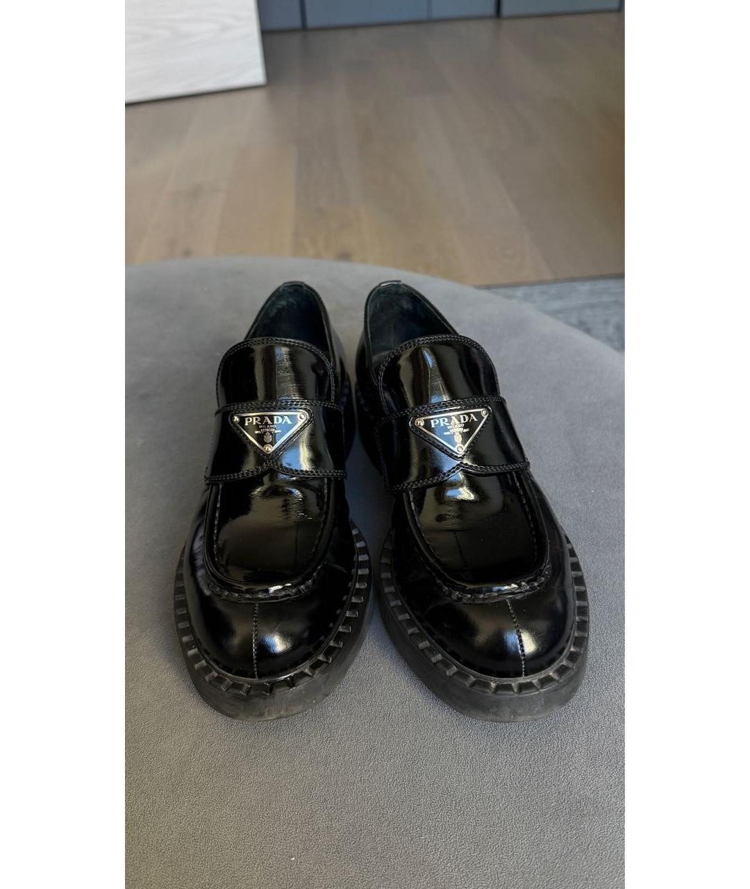 PRADA Черные кожаные лоферы, фото 2