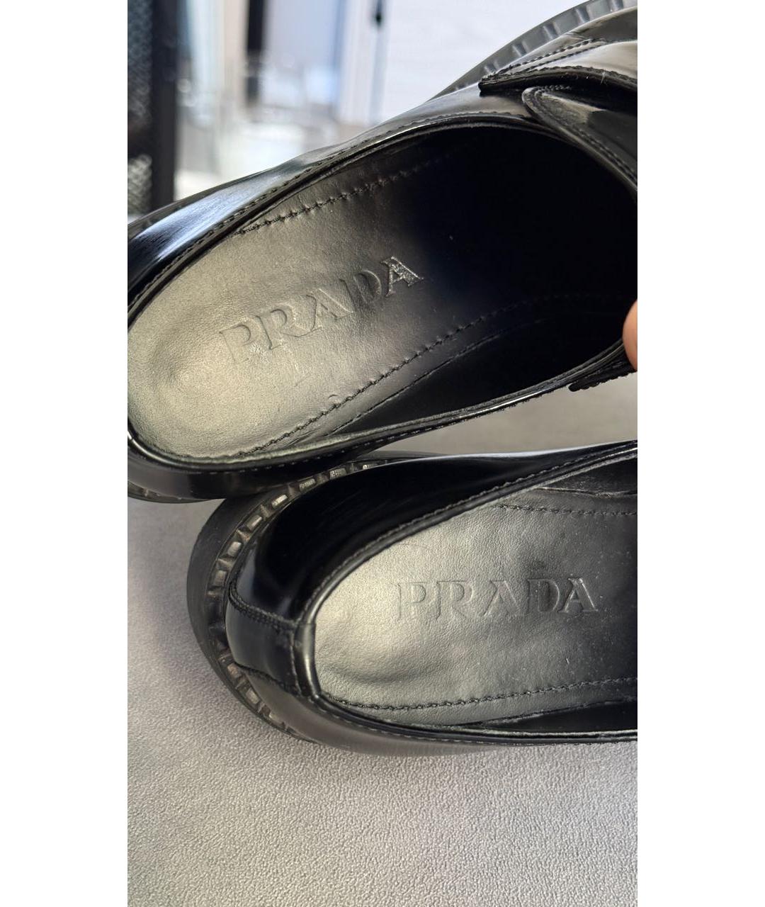 PRADA Черные кожаные лоферы, фото 3