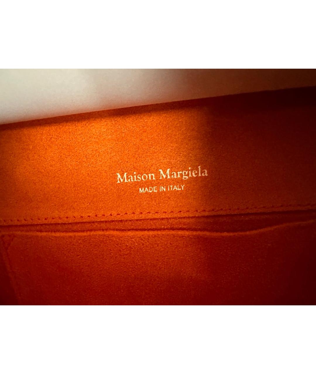 MAISON MARGIELA Оранжевая кожаная сумка через плечо, фото 6