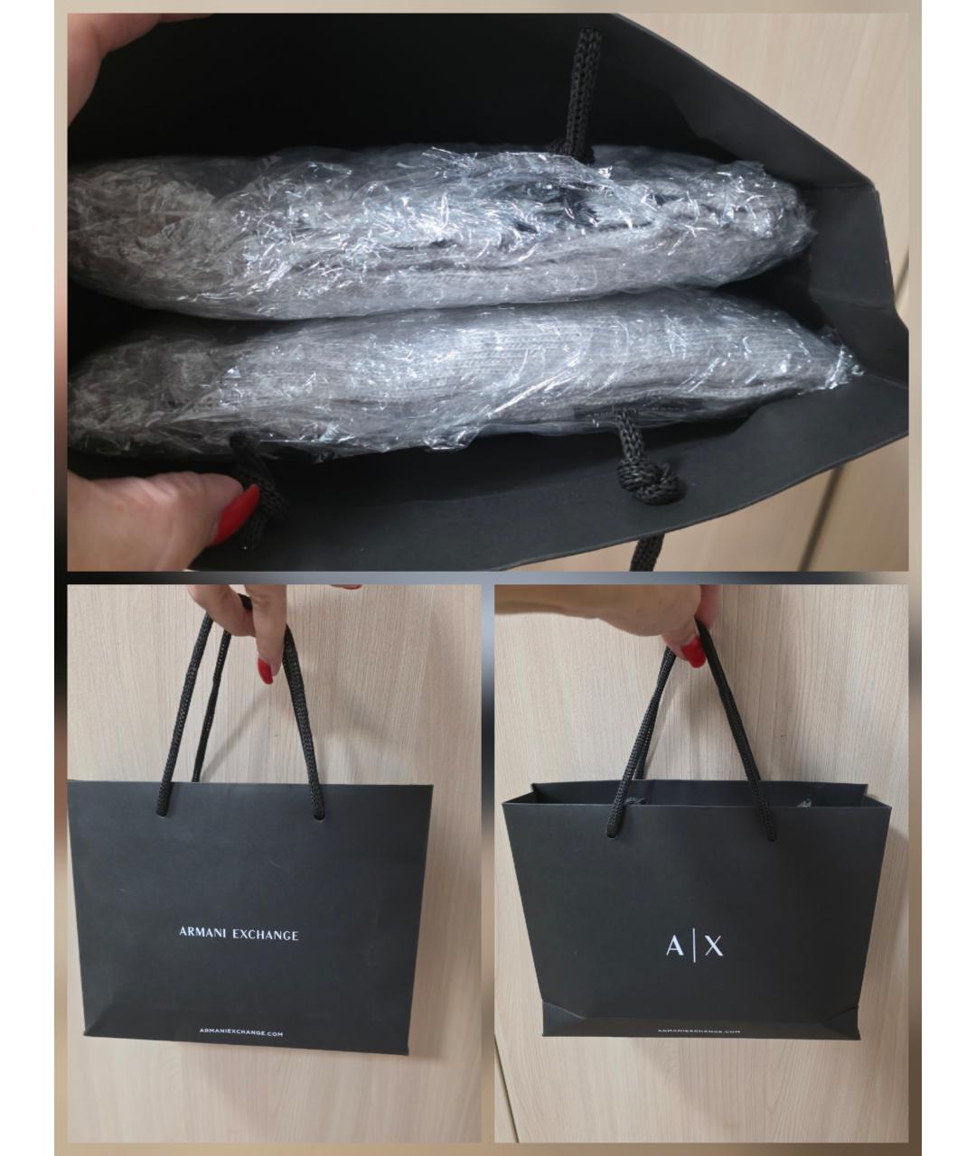 ARMANI EXCHANGE Серая шерстяная шапка, фото 5