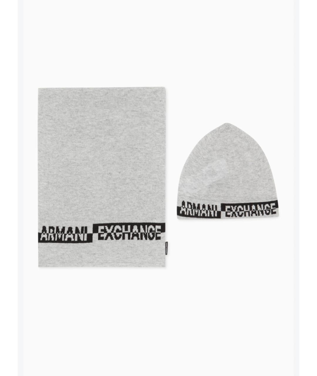 ARMANI EXCHANGE Серая шерстяная шапка, фото 4