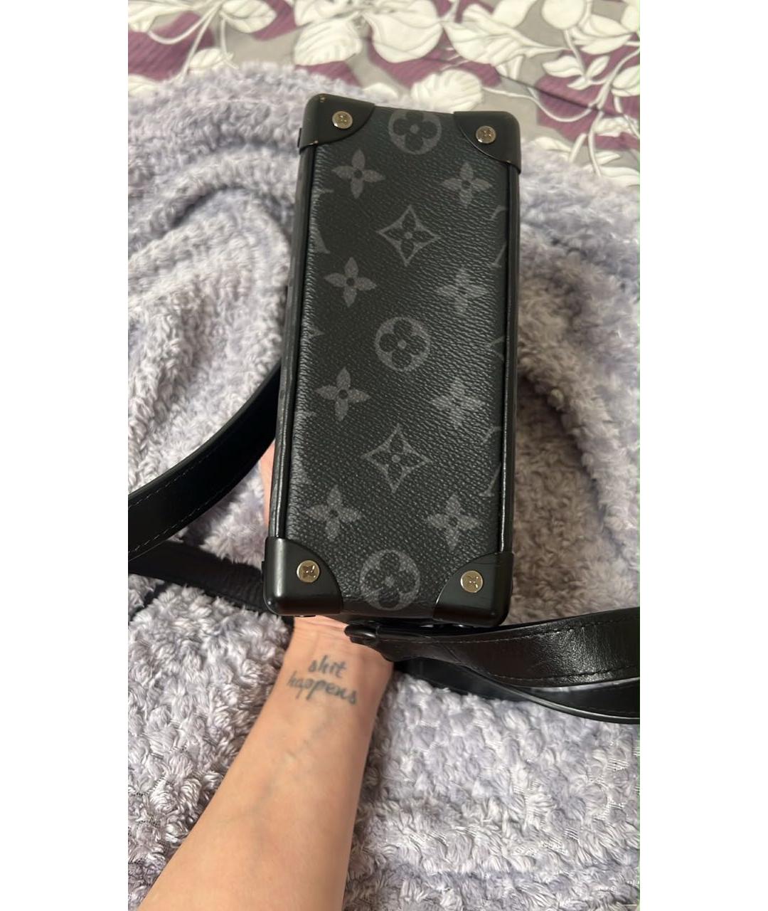 LOUIS VUITTON Серая сумка через плечо из канвы, фото 5