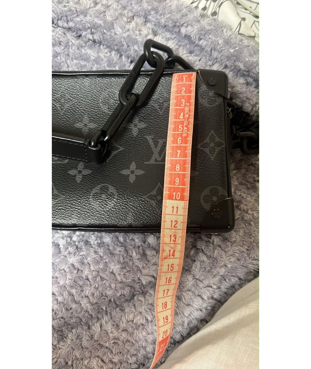 LOUIS VUITTON Серая сумка через плечо из канвы, фото 4