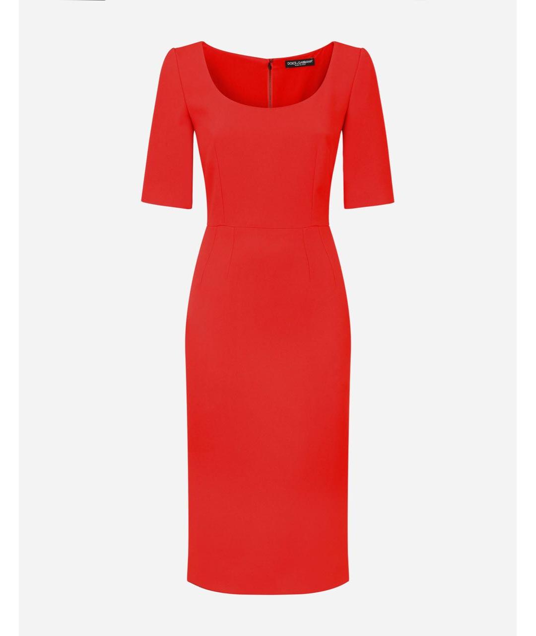 DOLCE&GABBANA Красное коктейльное платье, фото 8