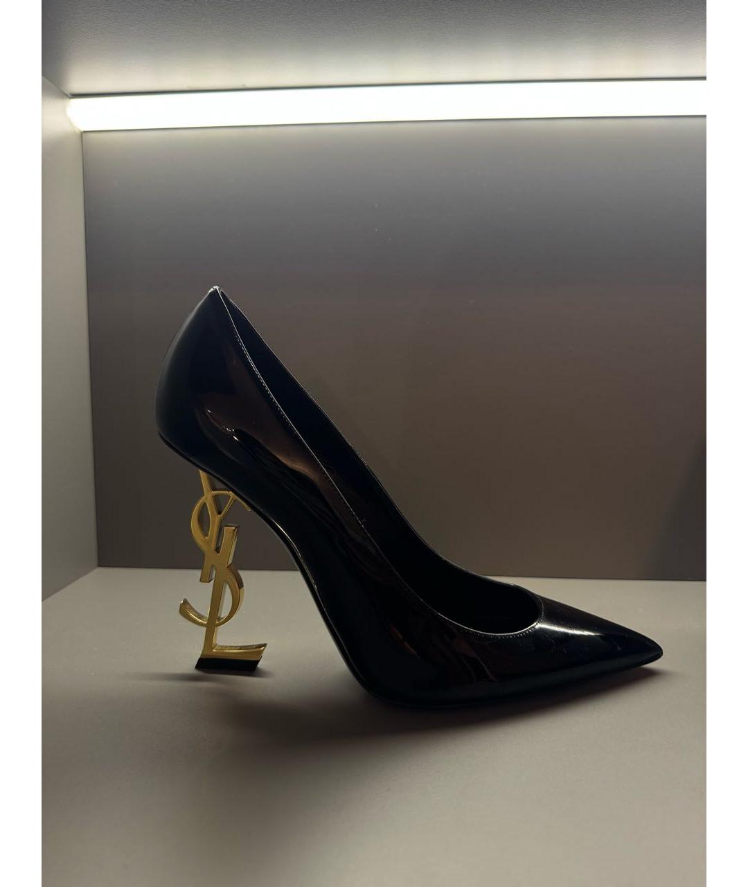 SAINT LAURENT Черные кожаные туфли, фото 9