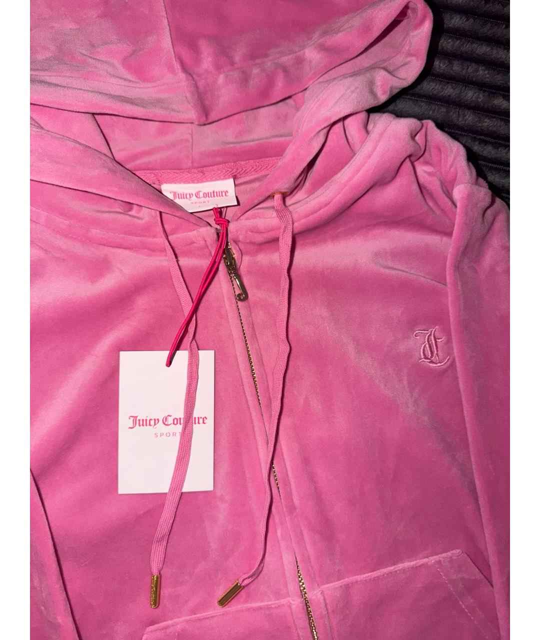 JUICY COUTURE Розовый велюровый спортивные костюмы, фото 3