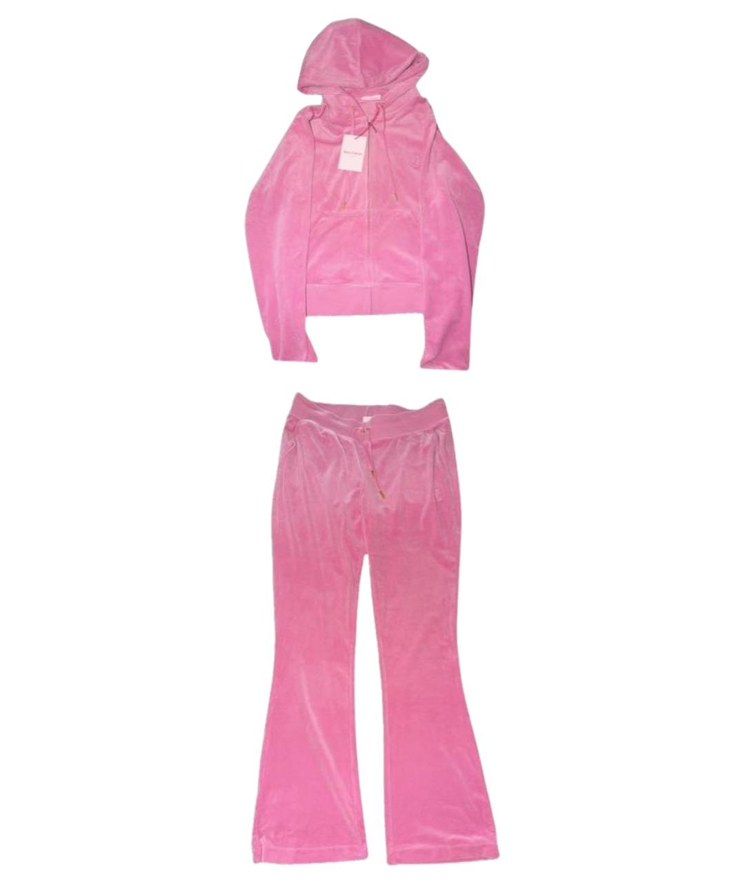 JUICY COUTURE Розовый велюровый спортивные костюмы, фото 1