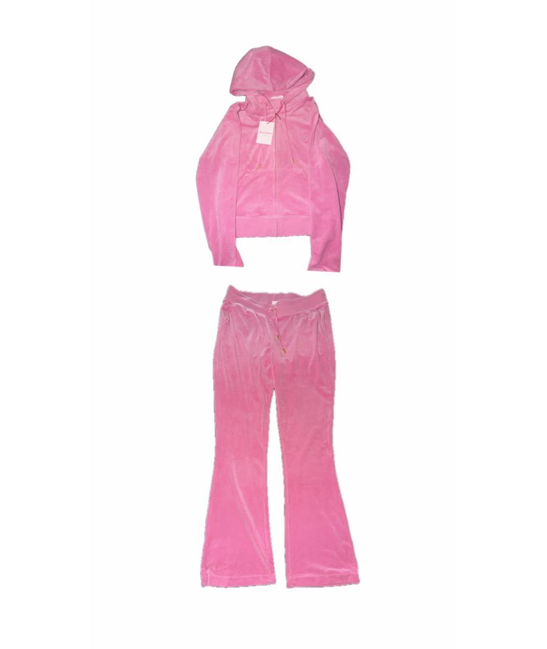 JUICY COUTURE Розовый велюровый спортивные костюмы, фото 9