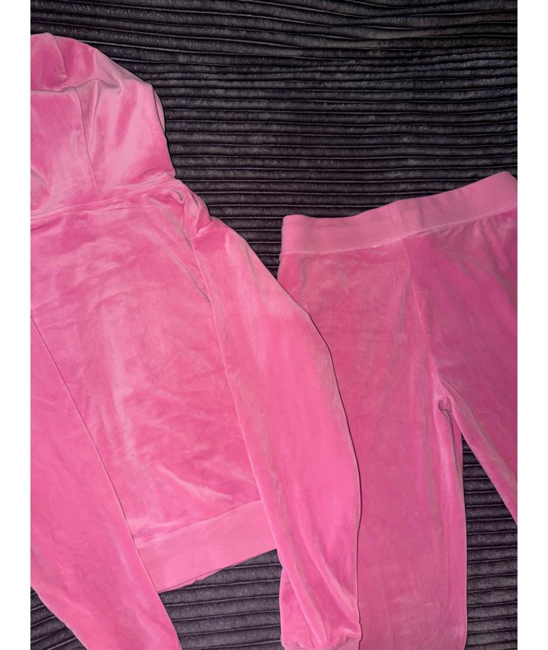JUICY COUTURE Розовый велюровый спортивные костюмы, фото 6