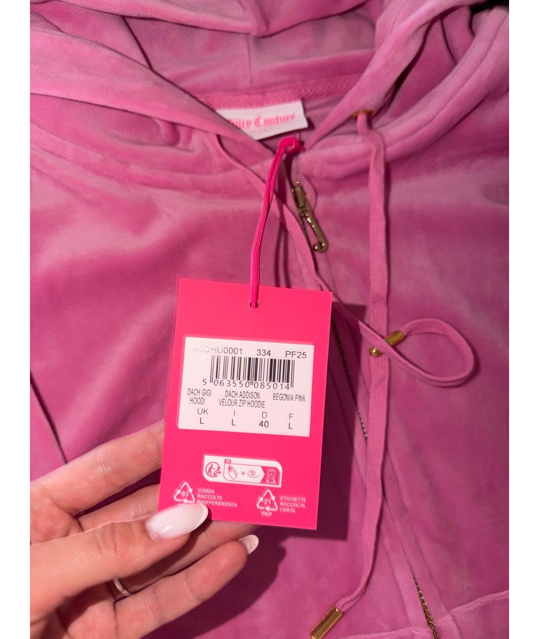 JUICY COUTURE Розовый велюровый спортивные костюмы, фото 4
