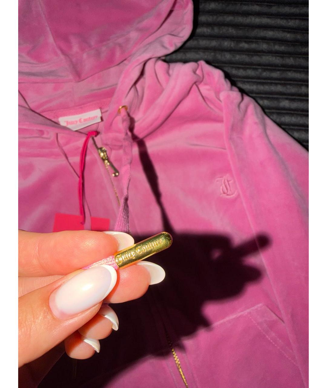 JUICY COUTURE Розовый велюровый спортивные костюмы, фото 5