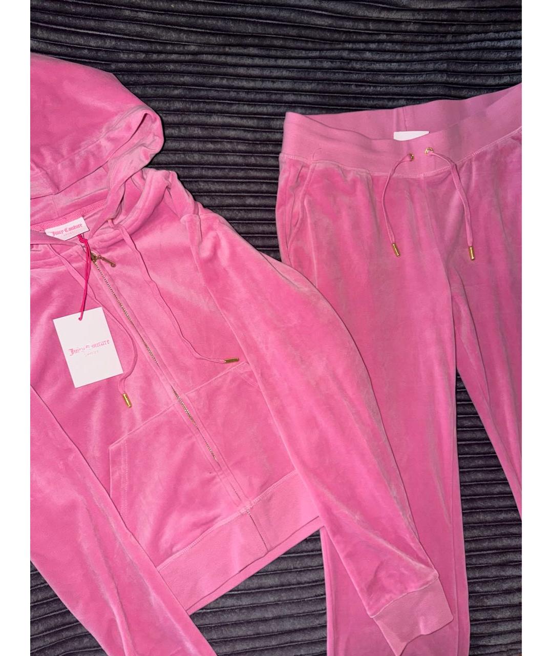 JUICY COUTURE Розовый велюровый спортивные костюмы, фото 2
