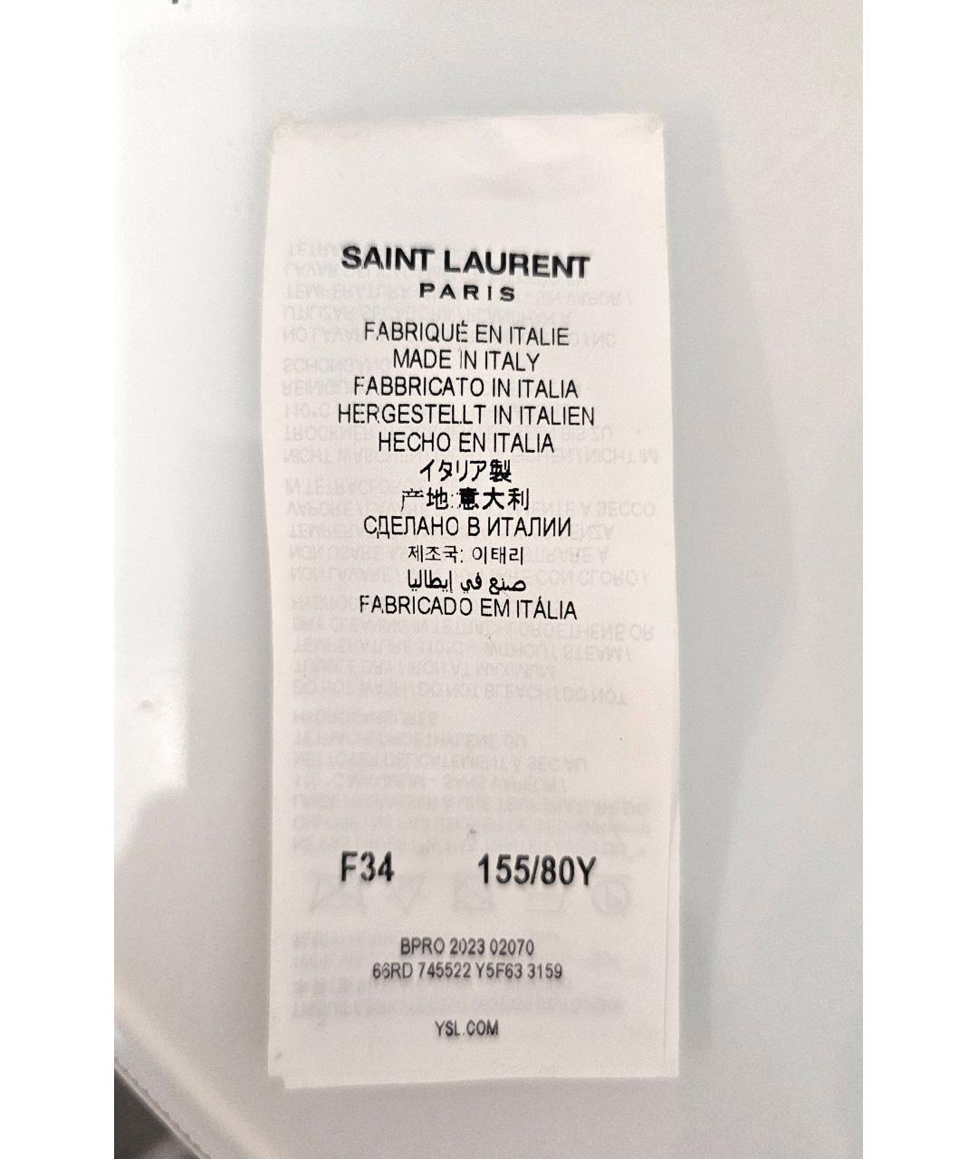 SAINT LAURENT Хаки вискозное коктейльное платье, фото 5