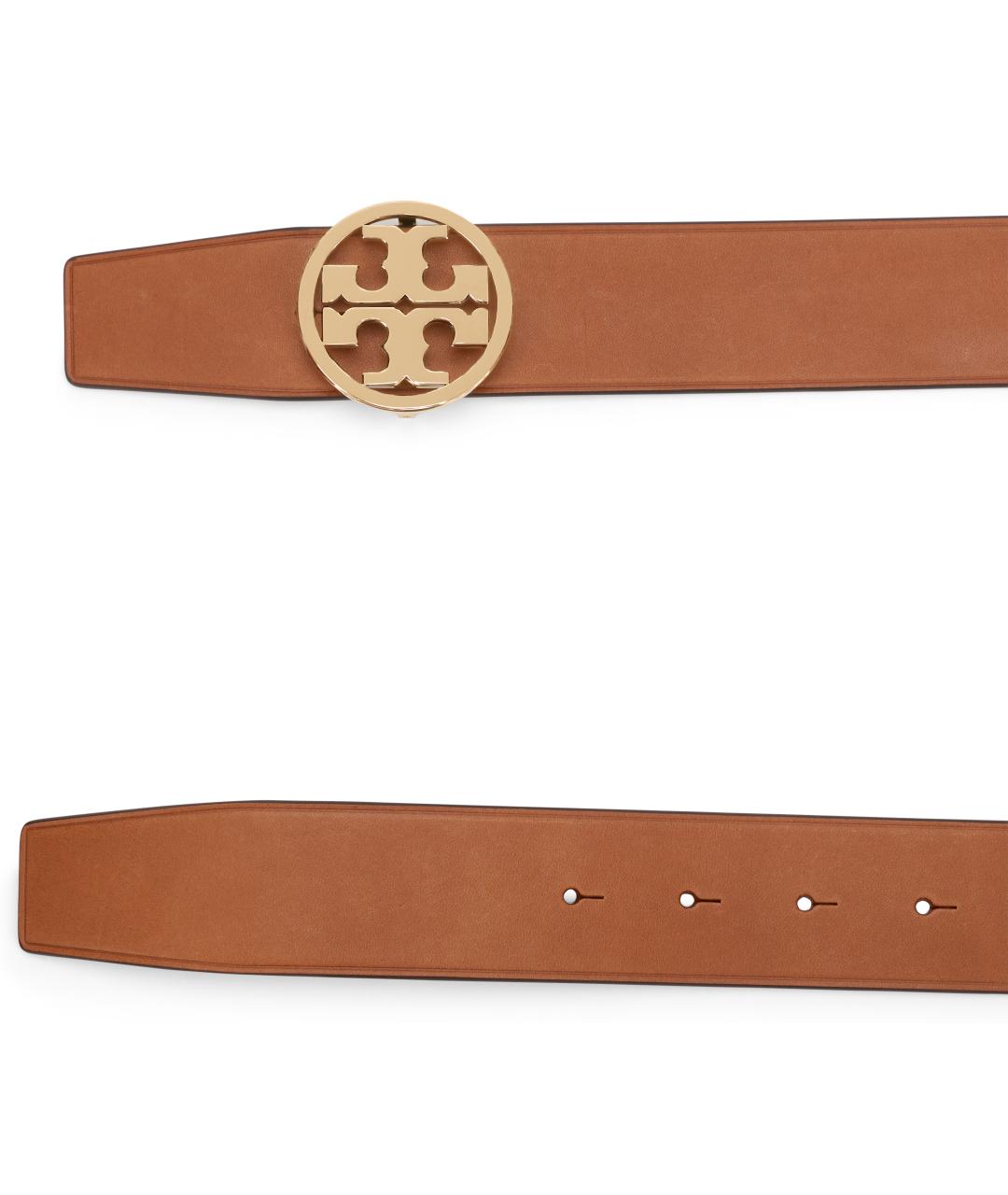 TORY BURCH Коричневый кожаный ремень, фото 2