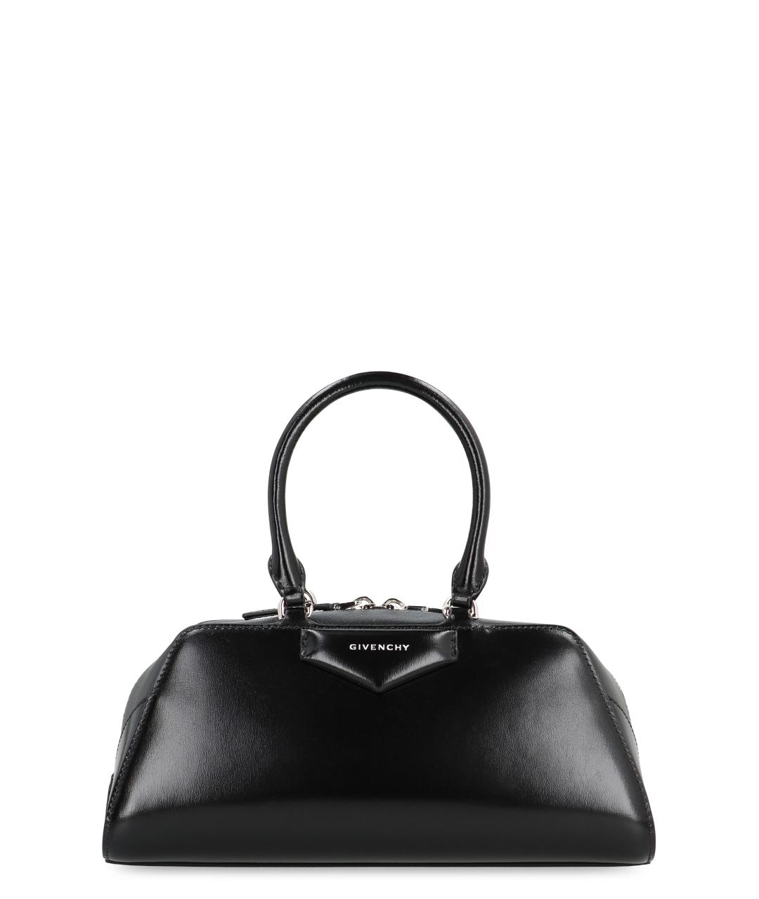 GIVENCHY Черная кожаная сумка с короткими ручками, фото 1