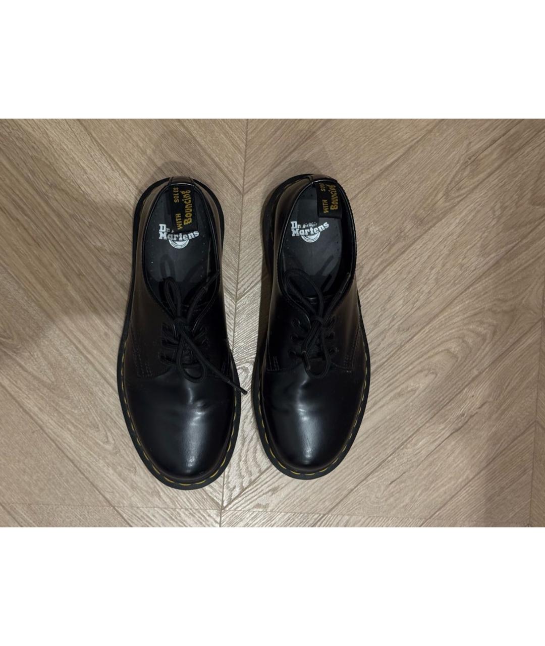 DR. MARTENS Черные кожаные брогги и оксфорды, фото 2