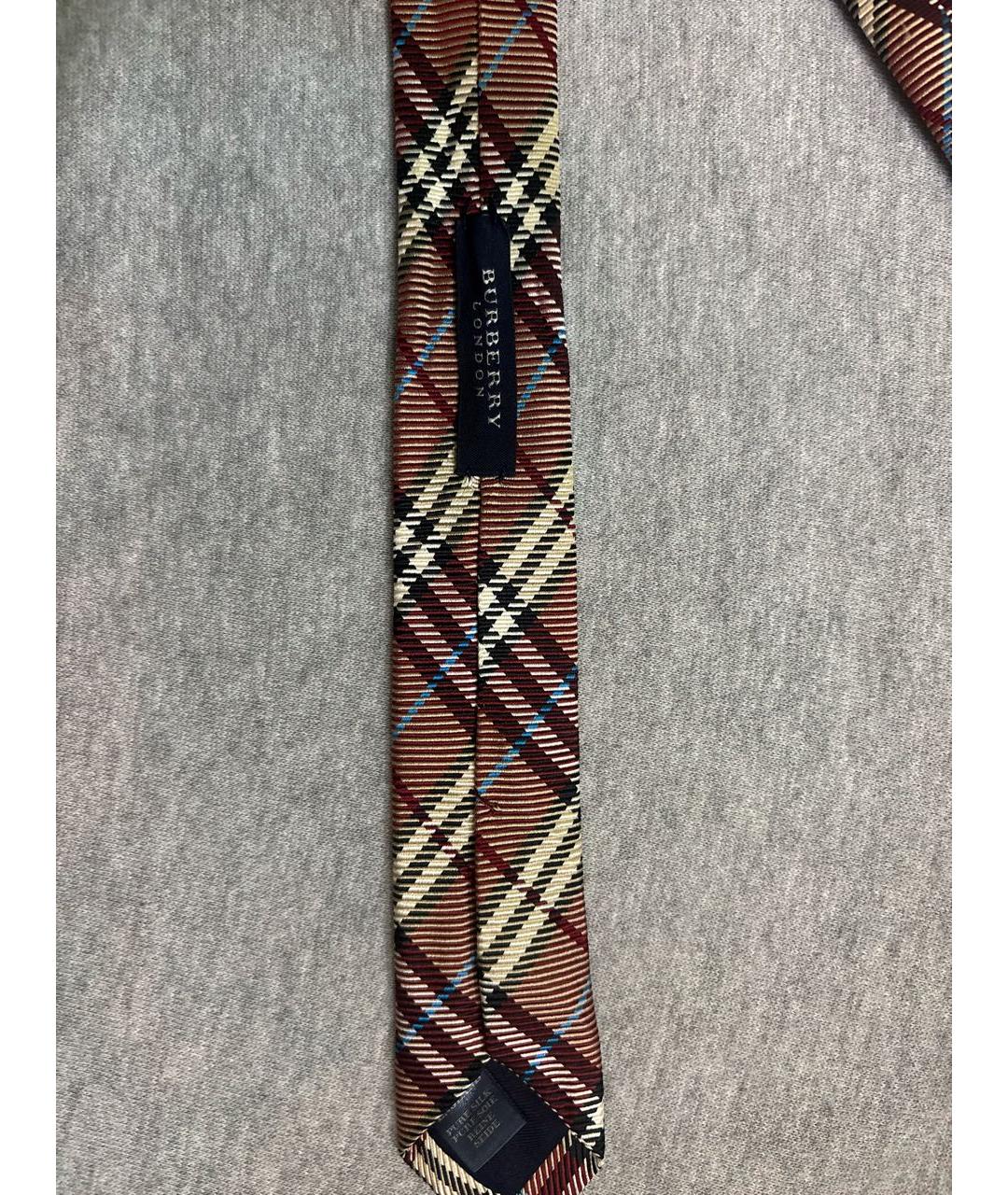 BURBERRY Бордовый шелковый галстук, фото 5